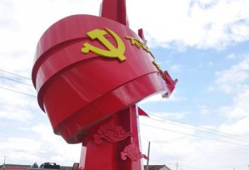 宁德展现党旗文化的不锈钢党旗雕塑