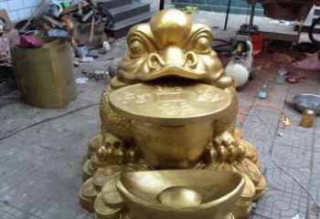 宁德铜质金蟾招财动物雕塑