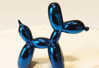 宁德蓝色气球狗雕塑摆件，可定制大小