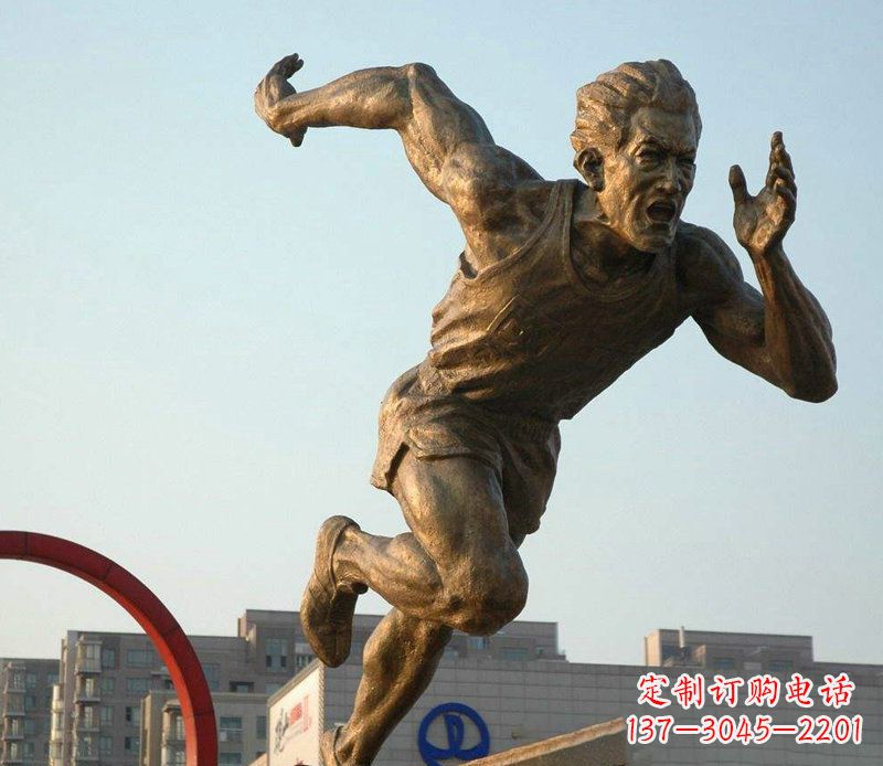 宁德男人跑步运动人物铜雕