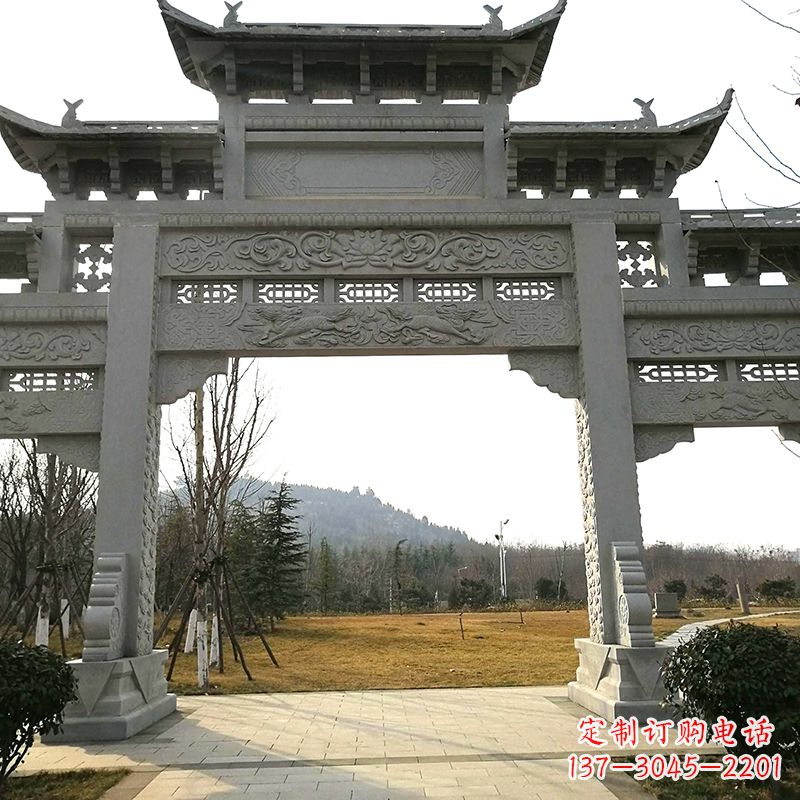 宁德中领雕塑:精致石牌坊雕塑