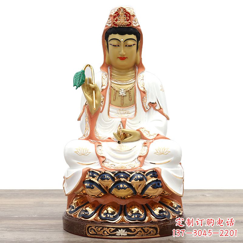 宁德漆金观音菩萨佛像