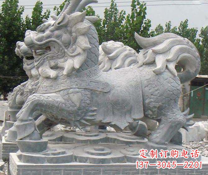 宁德麒麟招财神兽石雕