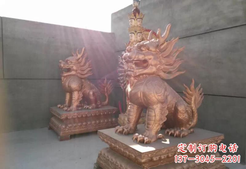 宁德拥有传统文化魅力的麒麟铸铜雕塑