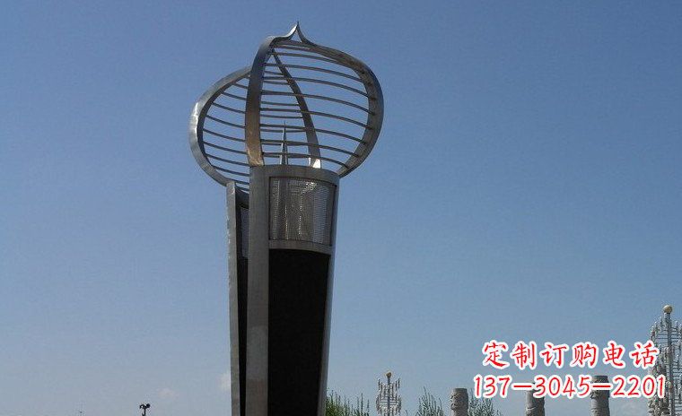 宁德中领雕塑:不锈钢火炬形雕塑