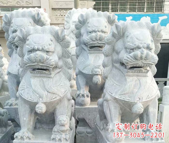 宁德企业景观装饰大理石狮子雕塑
