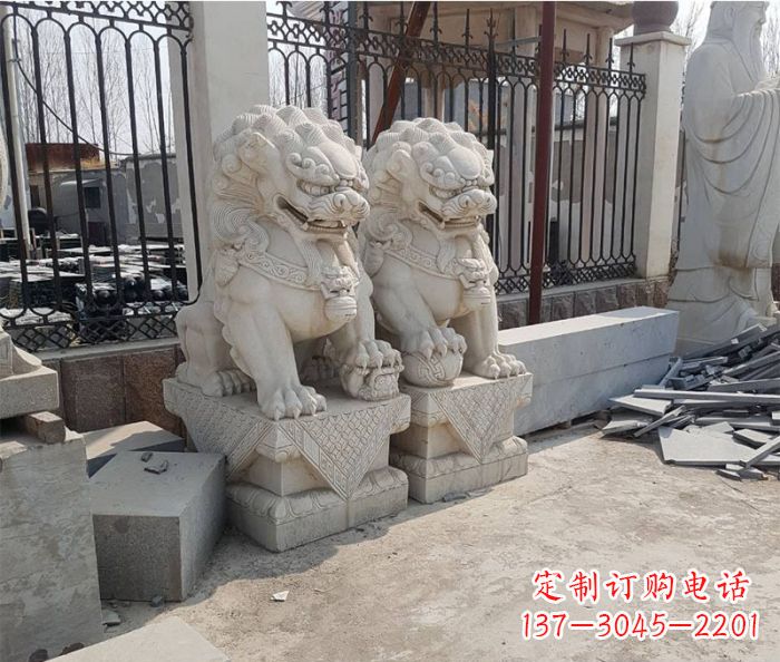 宁德大理石狮子雕塑,充满豪迈气派