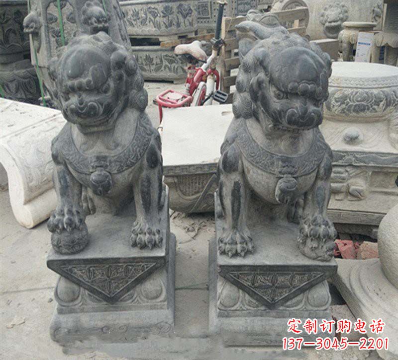 宁德青石仿古门口狮子雕塑