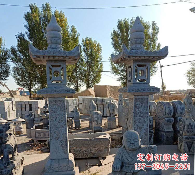 宁德青石仿古石灯雕塑，精美实用