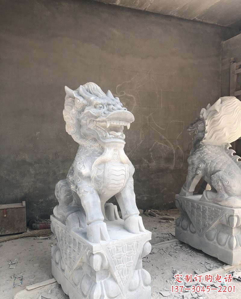 宁德精致雕刻,青石仿古麒麟雕塑