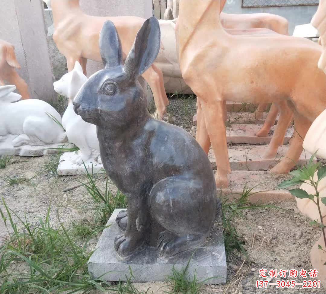 宁德青石公园兔子雕塑,实惠的艺术装点