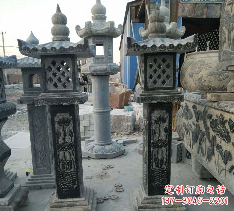 宁德青石古代照明石灯雕塑,闪耀你的家园