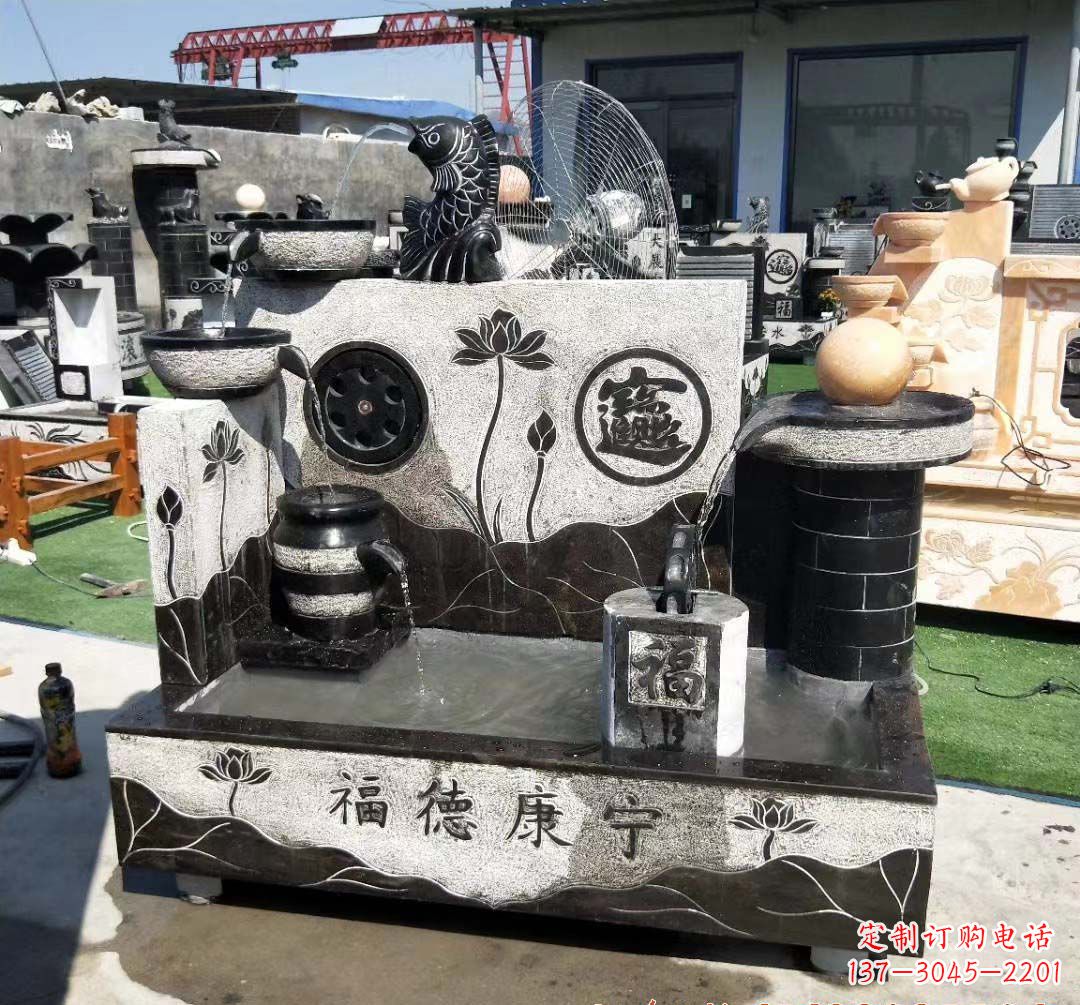 宁德青石水池石雕——美丽水中景观