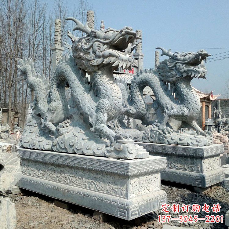 宁德青石龙雕塑(一对)
