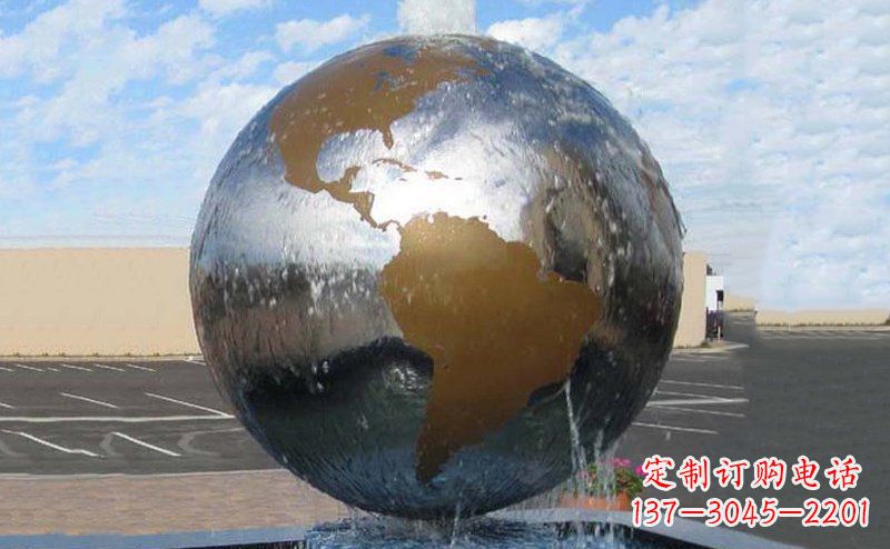 宁德精细不锈钢地球雕塑,让您的家居更有文艺范