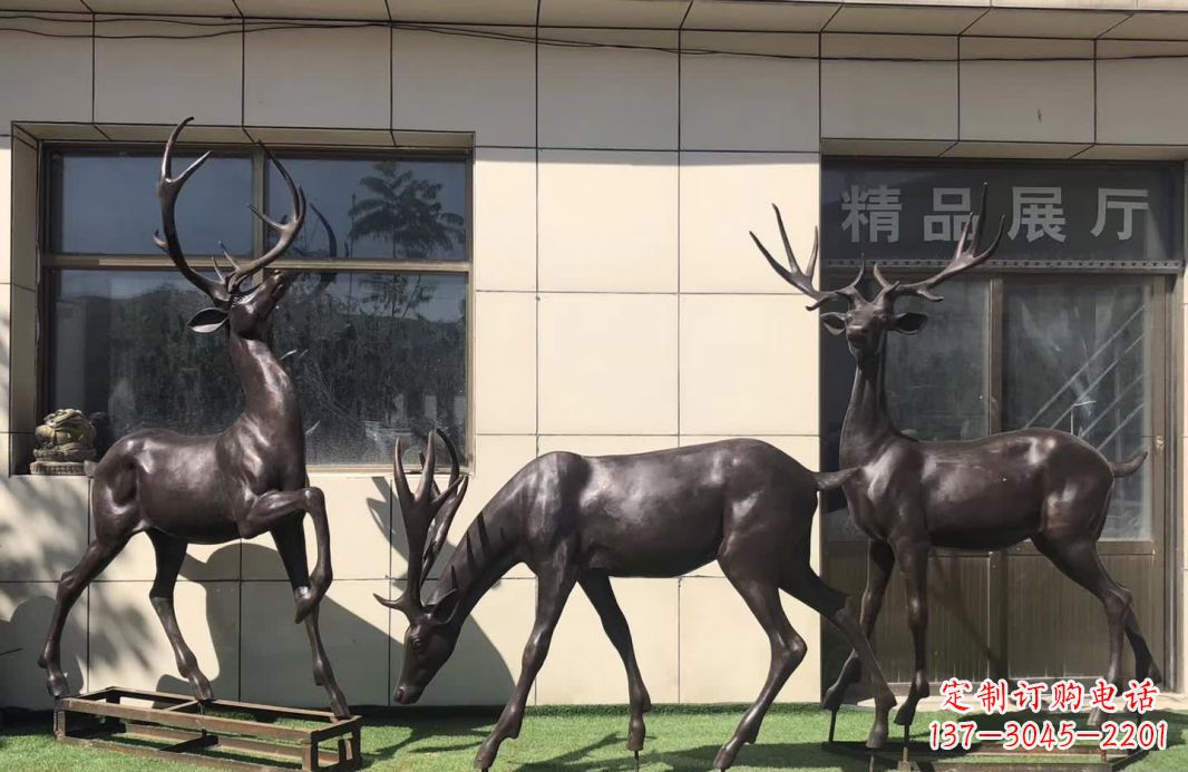 宁德群鹿铜雕塑,艺术精雕细琢