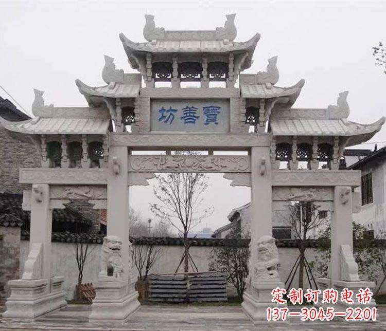 宁德领雕塑:精美石牌坊石雕艺术品