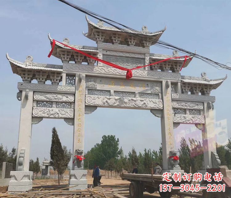 宁德中领雕塑-大理石牌坊石雕