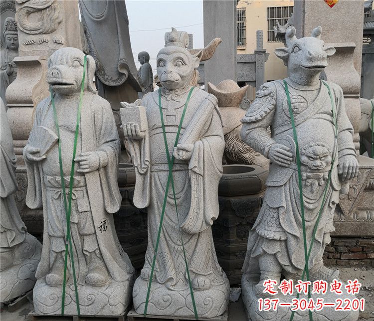 宁德十二生肖动物石雕,悦目明快!