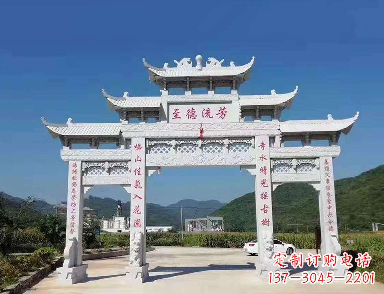 宁德匠心制作,精致牌坊雕塑