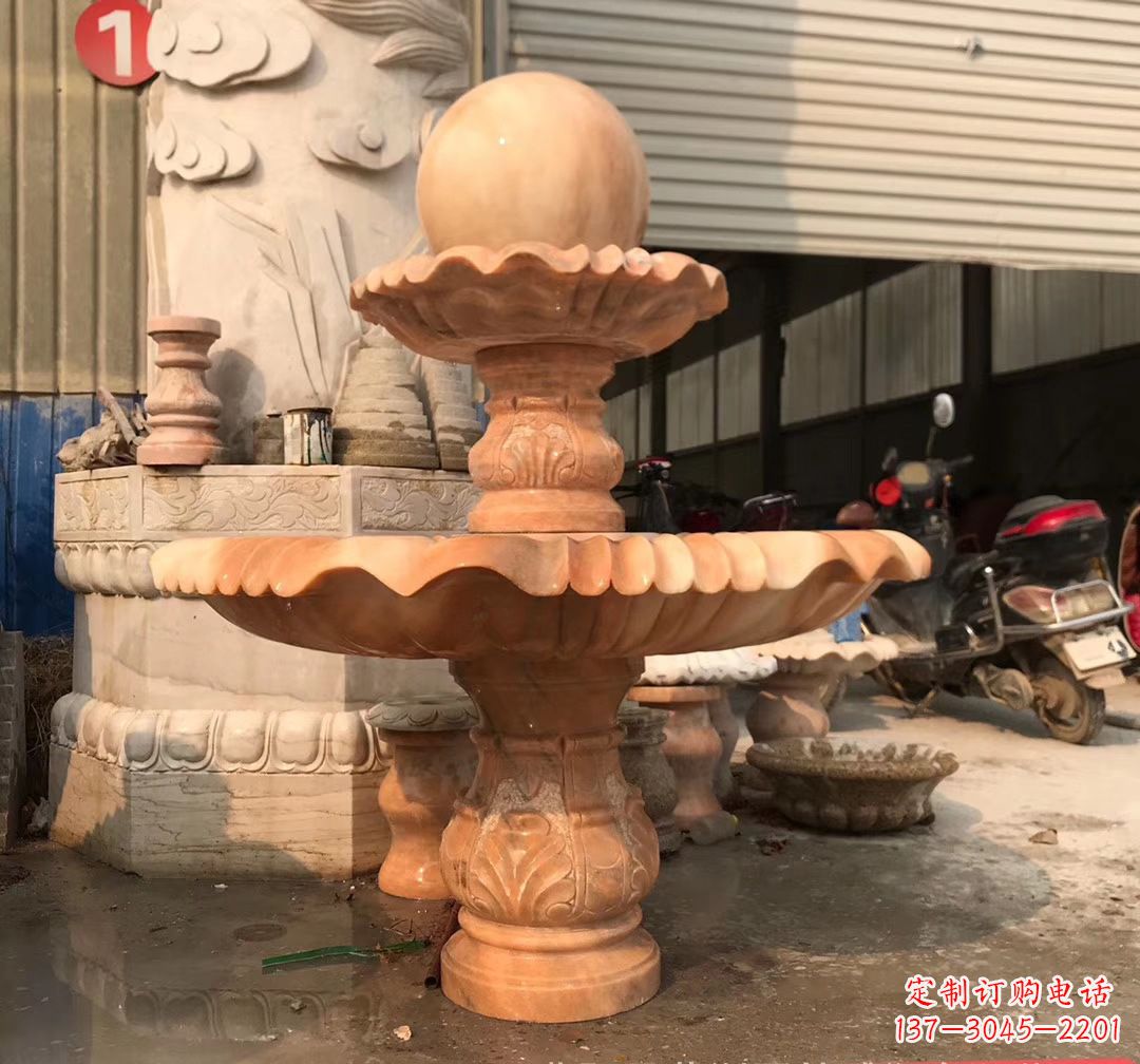 宁德石雕流水龙头喷泉风水球