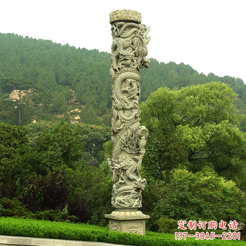 宁德中领雕塑:大气雄伟的石雕龙柱