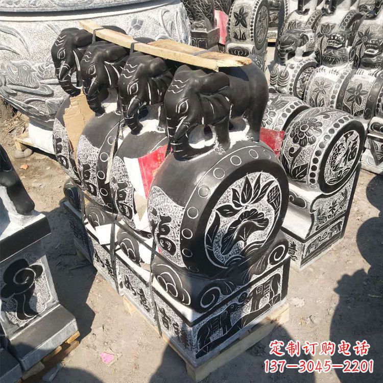 宁德艺术精品,凤凰雕塑门墩