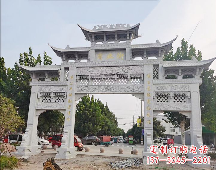 宁德石雕牌坊-人物雕塑定制