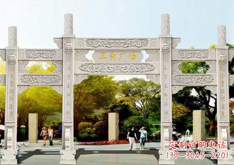 宁德石雕牌坊雕塑,尊贵而独特