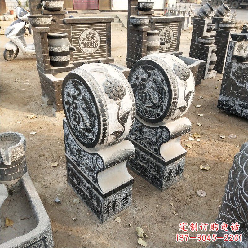 宁德石雕青石门墩雕塑