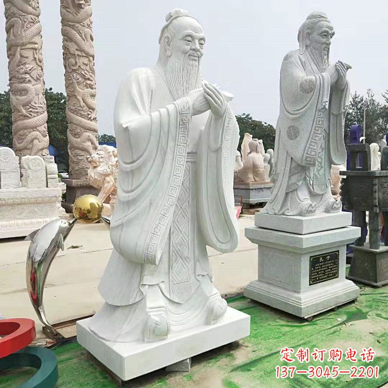 宁德石雕人物孔子