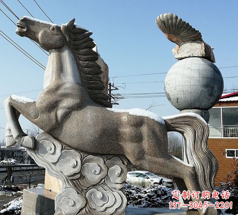 宁德石雕祥云奔马