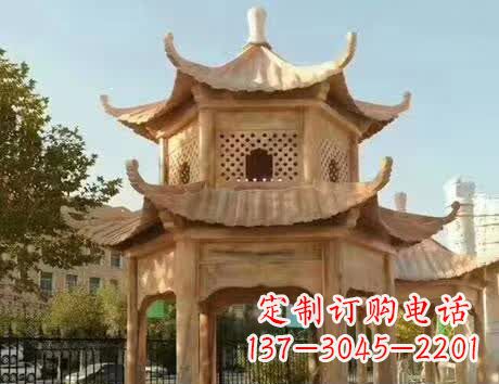 宁德石雕小区景观双层凉亭