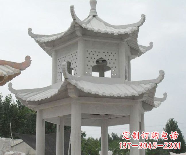 宁德双层大理石凉亭石雕
