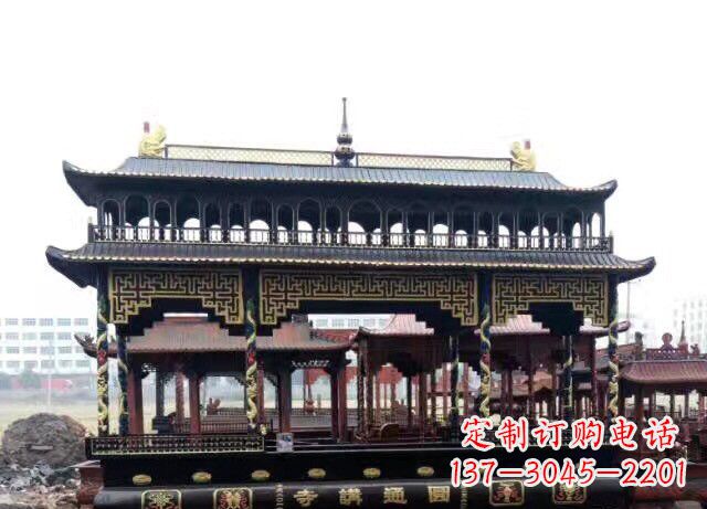 宁德双层方形铜香炉