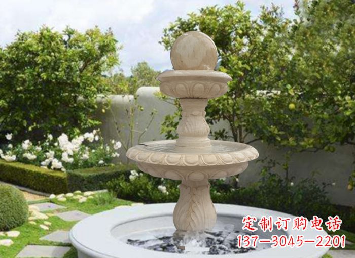 宁德双层风水球喷泉别墅石雕