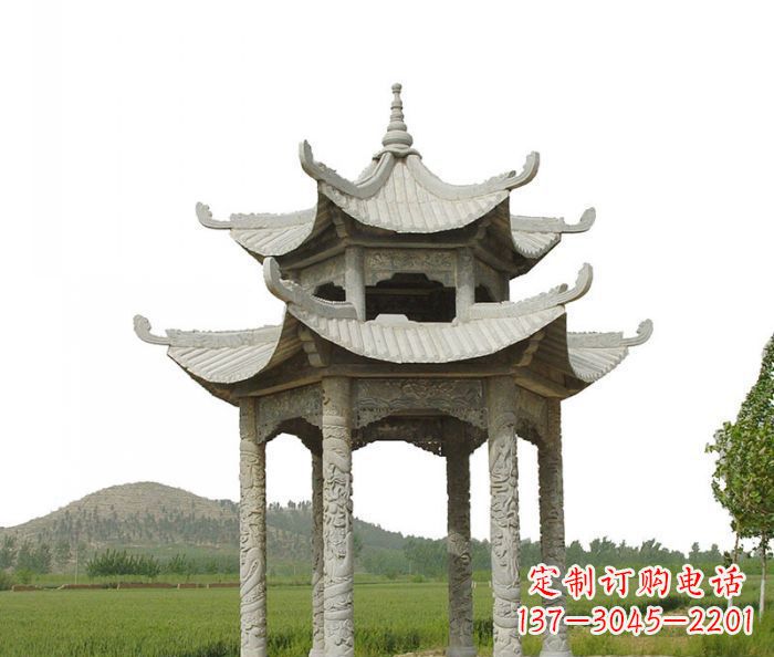 宁德双层仿古石雕凉亭