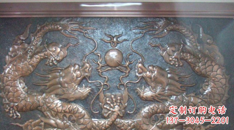 宁德双龙戏珠锻铜浮雕