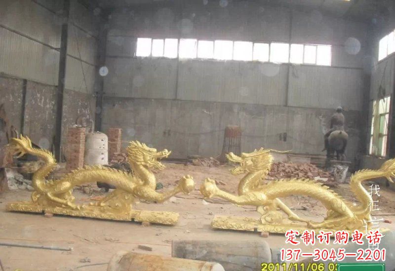 宁德双龙戏珠铜雕
