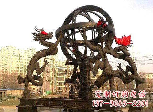 宁德四龙戏珠城市景观铜雕