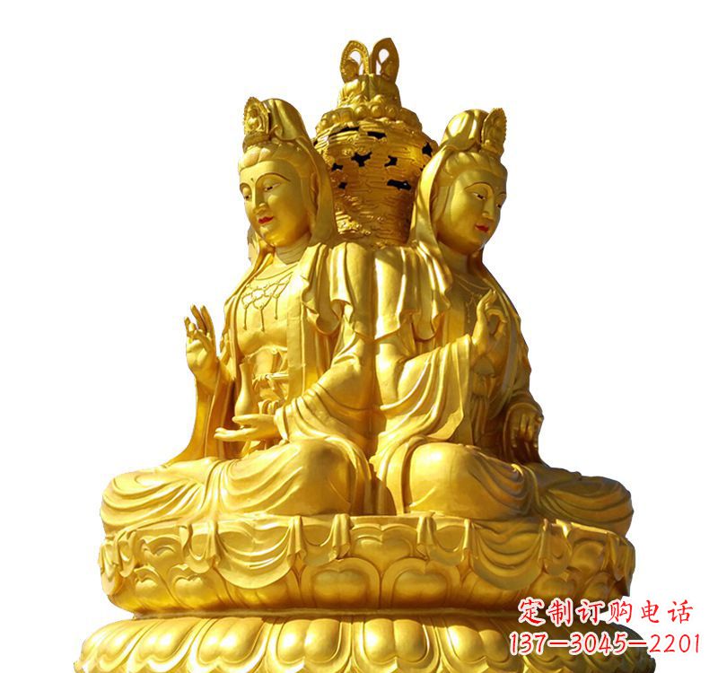 宁德四面观音菩萨铜像
