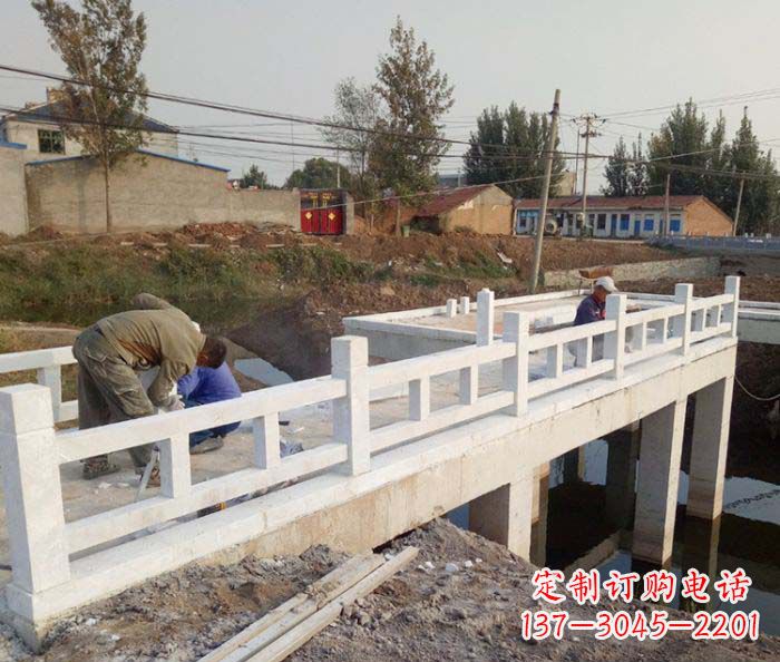 宁德寺庙景观汉白玉栏板石雕 