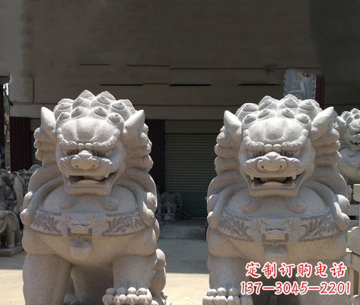 宁德寺庙景观仿古镇宅石狮子