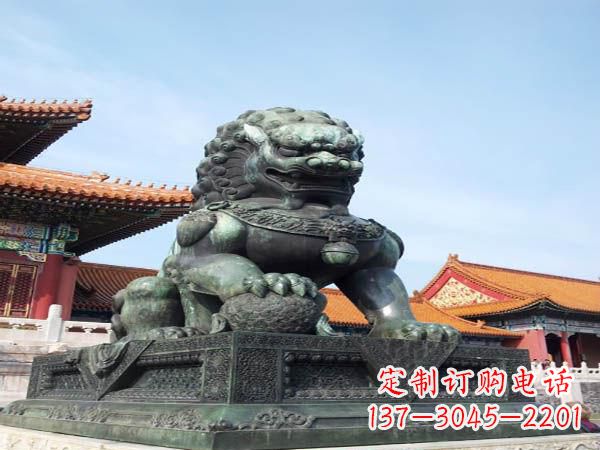 宁德寺庙青铜狮子