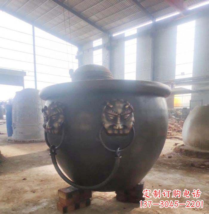 宁德寺庙水缸铜雕