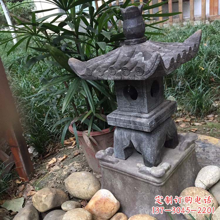 宁德寺庙园林青石做旧仿古石灯