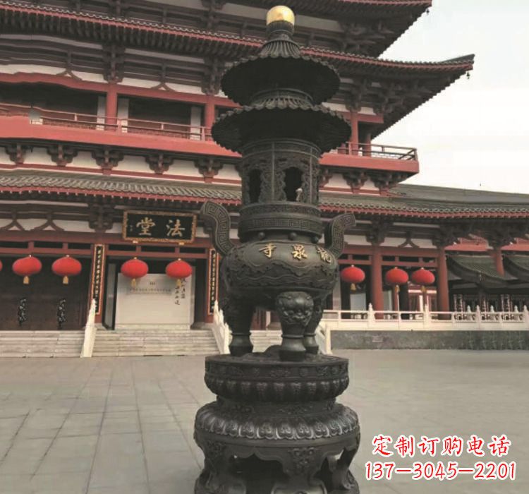宁德寺庙香炉铜雕222