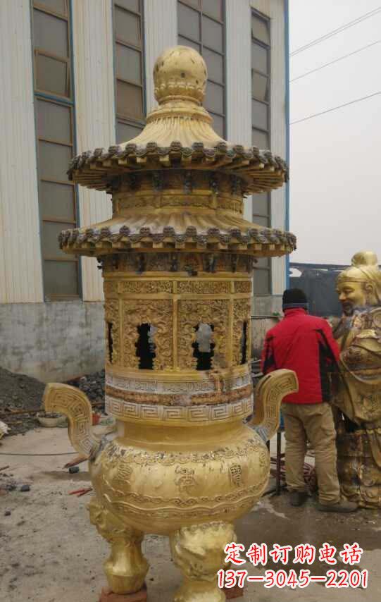 宁德寺庙香炉铜雕塑