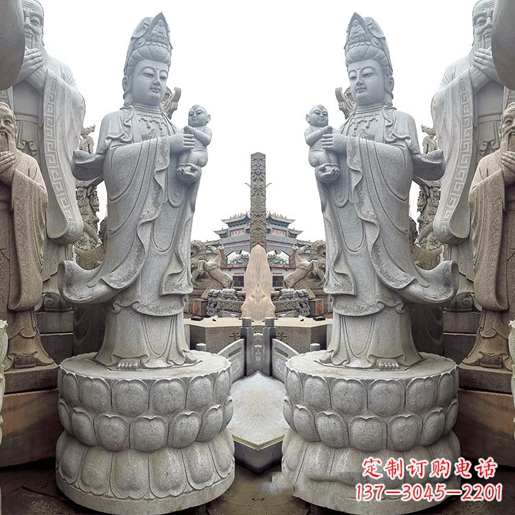 宁德送子观音青石雕塑