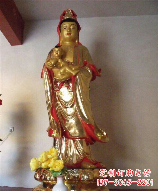 宁德送子观音铜雕 (2)
